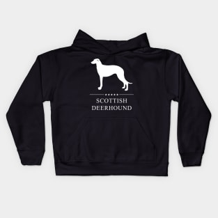 Scottish Deerhound Dog White Silhouette Kids Hoodie